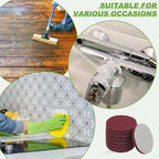 Power Scrub Pads, Scrubbing Pads 320 Grits Scouring Discs - Fitting for (Home Kitchen Cleaning - Drill Attachment - Scrubber Replacement) 16 Pcs & 4 Inch & Red