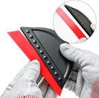 FOSHIO 2 Pack Black Mini Squeegee for Vinyl, Window Tint Car Film Wrap, Sign Making, DIY Crafting, Wallpaper Smoothing Tool, Squeegee for Window Cleaning for Car Windshield, Window, Mirror, Glass Door