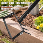 Gardzen 70" Garden Hoe for Weeding, Long Handle Hula Tool with Serrated Blade, Heavy Duty 2-in-1 Stirrup Scuffle Weeder, Cultivator Rake for Loosening Soil & Planting