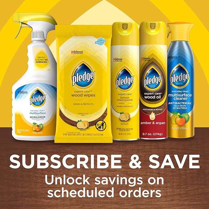 Pledge pH-Balanced Multisurface Cleaner Spray for Everyday Care, Fresh Citrus Scent, 25oz