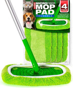 VanDuck Reusable Mop Pads Compatible with Swiffer Sweeper (4-Pack) - Washable Microfiber Mop Pads for Wet & Dry Use - All Purpose Floor Mopping and Cleaning Product
