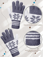 Patelai 3 Pairs Microfiber Plant Dusting Gloves Leaf Cleaning Gloves for Indoor Plants, Blinds, Furniture, House (Gray,Dark Blue,Khaki,White,Large)