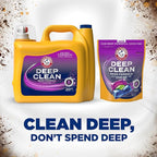 ARM & HAMMER Deep Clean Odor Formula Liquid Laundry Detergent, Radiant Burst Scent, 150 Fl Oz, 100 Loads