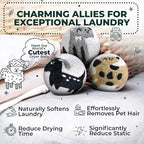 No More Dryer Sheets! XL Wool Dryer Balls 6-Pack, Reusable Laundry Softener & Static Reducer, Eco-Friendly, Long-Lasting, Safe for Sensitive Skin