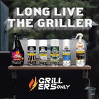 Grill Cleaner Spray & Degreaser | Heavy-Duty Grill Spray for BBQ, Griddles & Cast Iron Cleaner - Professional Outdoor Kitchen Formula - 35.2 fl oz.
