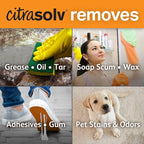 Citra Solv Concentrated Cleaner & Degreaser, Deodorizer, Paint & Adhesive Remover, for Home and Outdoor, Natural Orange Oil, Safe, Valencia Orange - 32 Fl Oz (2-Pack)