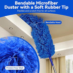 Dusters 6-in-1 Kit, Duster with Extension Pole 100 Inches, Dusters for Cleaning, Cobweb Duster, Microfiber Feather Gap Duster Cleaner for Fans, Blinds, Cars and Furniture