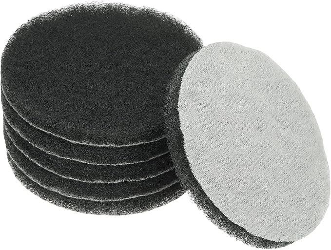 Power Scrub Pads, Scrubbing Pads 1500 Grits Scouring Discs - Fitting for (Home Kitchen Cleaning - Drill Attachment - Scrubber Replacement) 6 Pcs & 5 Inch & Green-Gray