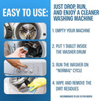Sudstainables Washing Machine Cleaner Tablets (24-Pack) – Deep Clean Odor & Residue Remover for Front & Top Load Washers, HE & Septic Safe Washing Machine Tub Cleaner for Long-Lasting Freshness