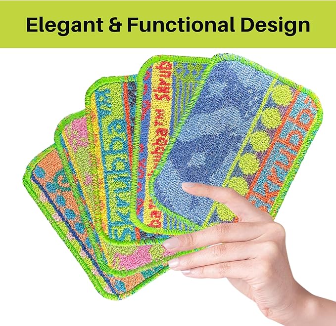 Wet-It Skrubba Non-Scratch Scouring Pad – European Scrubby Sponge for Kitchen Cleaning, Pots, Pans, Glass & Cookware – Durable Reusable Pad with Fun Chicken Design