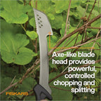 Fiskars Machete Knife, Machete For Cutting Trees, Heavy Duty, 18-Inch Bushcraft Axe Branch Cutter with Rust-Resistant and Low-Friction Blade Coating and Nylon Sheath