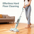 Steam & Scrub Steam Mop, All-in-One Scrubbing and Sanitizing Hard Floor Cleaner, LED Headlights, 4 Dirt Grip Soft Scrub Pads Included, L Water Tank, Swivel Steering, Light green