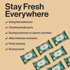 The Honest Company Flushable Wipes for Sensitive Skin | Fragrance Free, Hypoallergenic, 99% Water, Safe to Flush | pH Balanced Feminine Wipes | Tropical Leaves, 336 Count