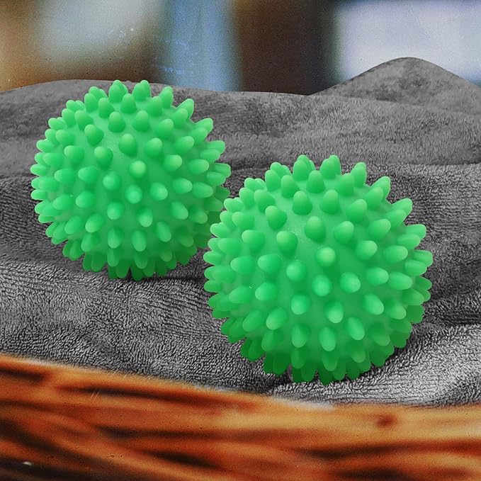 Dryer Balls 4 Pack - Non-Toxic Reusable Dryer Balls (Green)