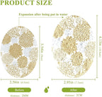 Kcldeci 3 Pack Kitchen Dish Scrub Sponge Pads Floral Gold Patterns Trendy Gold Glitter Scrubber Kitchen Sponges for Dishes Dishwashing Household Cleaning Sponges for Kitchen