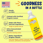 Originally Yellow USA Made Lemon Natural Dish Soap | Hypoallergenic Soap Great For Sensitive Skin as well as Pet & Baby Safe | Bulk 3 Pack