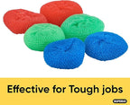 Nylon Scouring Pads-Dish Scrubbers, for Dishes, Pots, and Stoves, Durable Mesh Scourers, for Tough Cleaning. Nylon Dish Scrubbers, Assorted Colors (Superio) (24 Pack)