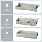 TidyCorner 2-Pack Under Bed Storage Containers, 6 Inches Tall Underbed Clothes Storage Organizer Bin with Sturdy Sidewalls/Bottom, Underbed Storage Bins 2 Storage Thin Bins