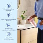 BLUELAND Bathroom Cleaner, 10-Pack Refill, Eucalyptus Mint Scent, Eco-Friendly Cleaning Supplies, 10x 24 Fl oz