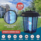Flowtron Bug Zapper, 1 Acre of Outdoor Coverage with Powerful 40W Bulb & 5600V Instant Killing Grid, Electric Insect, Fly & Mosquito Zapper, Made in The USA
