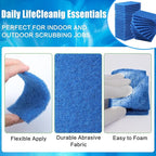 40 Pcs Heavy Duty Scour Pads,Scouring Pads,4 x 5.95 inch Scrubbing Pads for Metal Grills & Kitchen Scrubbers,Non-Scratch Reusable Dish Scrubbing Pads for Kitchen Dishes Sink Bathtub(Blue)