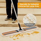 36" Commercial Dust Mops for Floor Cleaning Heavy Duty Floor Duster Mop with Long Handle Hotel Gym Household Cleaning Supplies for Hardwood, Tiles, Marble Floors (Grey)