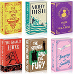 6 Pieces Book Kitchen Sponges Novels Sponges Fun Non-Scratch Scrub for Washing Dishes Pots Pans and Household Cleaning Supplies for Kitchen Dishes Furniture Gifts (6, Book-2)