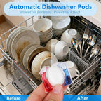 200 Count Dishwasher Pods, No Pre-Rinse Dishwasher Detergent Soap On Stain and Grease, Leaving a Virtually Spotless Shine,Dishwasher Detergent for Deep Cleaning