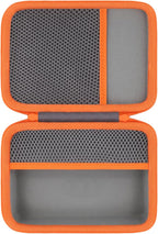 for WOLFBOX MF200 Compressed Air Duster Hard Storage Case(Gray Case,Orange Zipper)