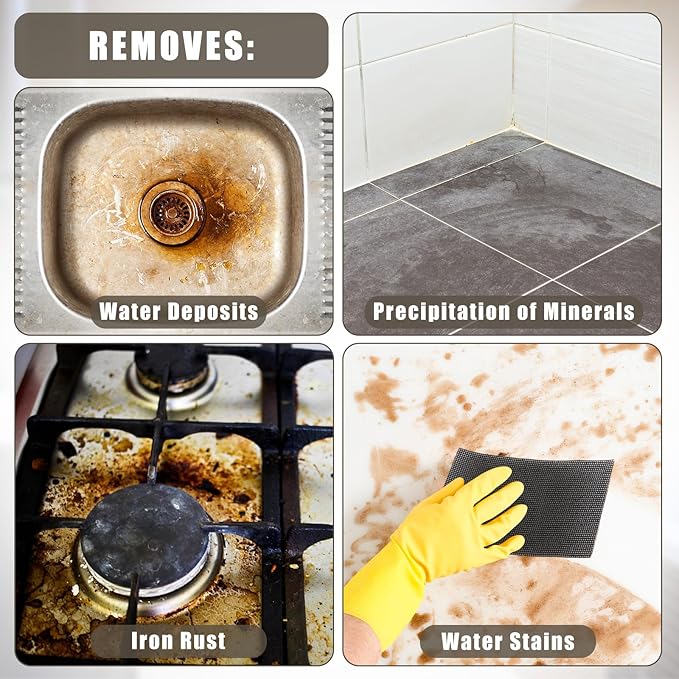 Hicarer 50 Pcs Flexible Scrubbing Screen for Household Cleaning 5.5" x 4" Scrubber Flexible Scouring Mesh Pad Cleaning Abrasive Grit Screen for Remove Carbon Rust Scale