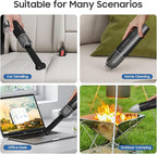 Handheld Vacuum Cordless, Car Vacuum Portable with 2 Suction Modes, Blow & Suction 2-in-1, Mini Vacuum Cleaner Rechargeable for Car, Home, Pet Hair, Office, Desk, Keyboards (Black)