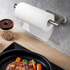 Paper Towel Rolls - for Kitchen, Self-Adhesive Under Cabinet,Both Available in Adhesive and Screws,Stainless Steel Paper Towel Holder Bulk(Grey)