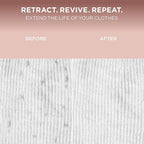 Flint All-in-One Fabric Shaver, Compact, Retractable & Travel-Friendly Fuzz Remover with 2 Fabric-Safe Care Surfaces, Lint Brush & Lint Roller, Ultimate Depiller for Clothes, Eco-Friendly