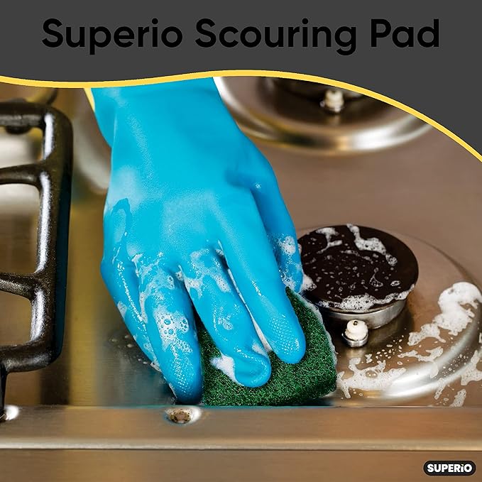 Heavy Duty Scouring Pads Non-Scratching Scrubber, Non-Scratch Cleaning Scrub Pads, Eco-Friendly Reusable Kitchen Scrubbing Pad