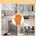 Patelai 3 Pairs Microfiber Plant Dusting Gloves Leaf Cleaning Gloves for Indoor Plants, Blinds, Furniture, House (Orange,Brown,Dark Gray,Small)