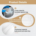 10 PCS No Scrub Oven Rack Cleaning Bags – Thickened Reusable Leak-Resistant PE Bags for Deep Soaking Grill Grates, Heavy-Duty Cleaning Bags for BBQ Grills,Metal Grates (15.7 × 23.7 in)