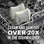Scotch-Brite Greener Clean Non-Scratch Scrub Sponge, Sponge for Washing Dishes, Cleaning Kitchen, Superior Performance and Made with Sustainable Materials, Dishwasher Safe, 3 Scrub Sponges (Pack of 2)