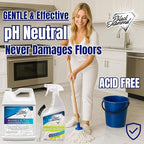 Black Diamond Stoneworks Marble & Tile Cleaner Gallon + Ultimate Grout Cleaner with Brush Quart (2-Pack) – Safe for Natural Stone, Deep Grout and Tile Cleaning to Restores Shine