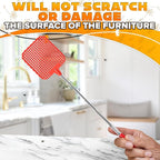 3-Pack Telescopic Fly Swatter Set – Durable and Lightweight Extendable Fly Swatter for Indoors and Outdoors, 3.1 x 3.9 Flexible Head, Non-Slip Ergonomic Rubber Handle, Compact Design for Easy Storage