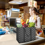 Fab totes 10 Pack Reusable Grocery Bags for Groceries 35L Large Capacity Heavy Duty Waterproof Tote Bags for Shopping and Picnic with Sturdy Handles