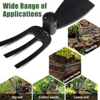 Hoe Garden Tool, 60 Inch Garden Hoe Adjustable Long Handle, 2 in 1 Garden Hoe for Weeding, Stainless Steel Weeder Tool for Yard Long Handle, Gardening Hoe for Planting, Lossening, Digging