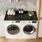 Washer Dryer Countertop, Laundry Room Organization and Storage, 27.6" x 54" Wood Laundry Countertop for Washer and Dryer, Black