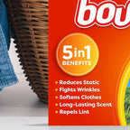 Bounce Fresh Linen Scented Fabric Softener Dryer Sheets, 120 Count (Pack of 2)
