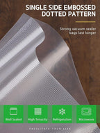 Syntus Vacuum Sealer Bags, 8 Pack 4 Rolls 11" x 20' and 4 Rolls 8" x 20' Commercial Grade BPA Free Bag Rolls, Food Vac Bags for Storage, Meal Prep or Sous Vide