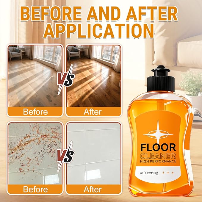 Household Hardwood Floor Cleaner, Acid Free Floor Solution for Mopping Wood Tile Laminate, Marble, Porcelain Shower Bathroom, Pet-friendly