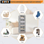 5-Shelf Hanging Storage Closet Organizer, Linen Rv Storage and Organization for Wardrobe, Inside, Camper Accessories, Nursery, Baby Room