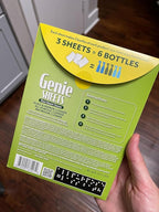Genie Sheets All Purpose, Glass and Bathroom Cleaners Combo Pack | Concentrate Makes 6 24oz Refills with Spray Bottles | Just Add Water | Eco-Friendly Plant-Based | 6 Sheets