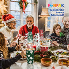 Christmas To Go Coffee Cups with Lids 16 oz Insulated Cups, 24 Packs Hot Cup for Chocolate/Coffee/Tea/Water/Juice, Coffee Bar Accessories with Lid & Sleeve, Christmas Cups Disposable Supplies