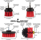 Outdoor Cleaning Supplies - Fountain and Patio Cleaning Brushes - Fire Pit - Scrub Brushes - Concrete Brush - Grout Cleaner - Granite Scrubbing Tool - Headstone Restoration Kit - Garden Statues Brush