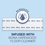 Bona Hardwood Floor Disposable Wet Cleaning Pads - 12 Pads per Pack - unscented - Use Mops - Residue-Free Floor-Cleaning Solution for Wood Floors,(Pack of 6)